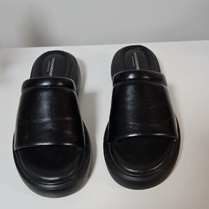 Vagabond Womens Black Leather Sandals